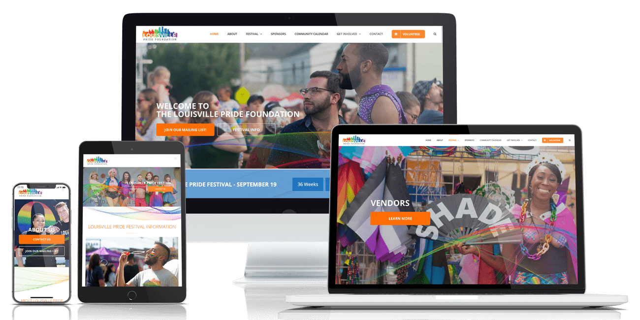 Louisville Pride Foundation - Web Design - Joanna Davis Designs